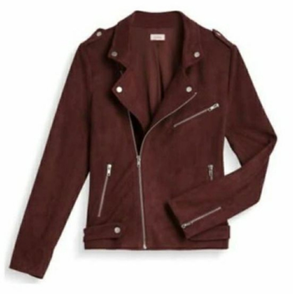 NWT Stitch Fix Pixley Faux Suede Moto Jacket
